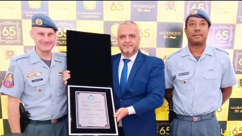 Capitão PM Lobo recebe Título de Cidadão Mairinquense em solenidade