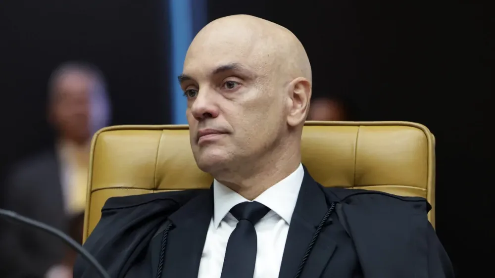 Alexandre de Moraes durante cerimônia de abertura dos trabalhos do STF: alvo prioritário do bolsonarismo Foto: Rosinei Coutinho/STF