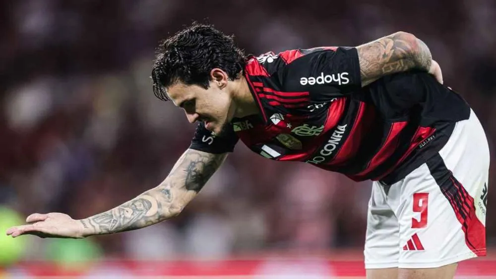 Pedro comemora gol pelo Flamengo sobre o Vitória, no Maracanã, pelo Brasileirão. Foto: Gilvan de Souza/Flamengo